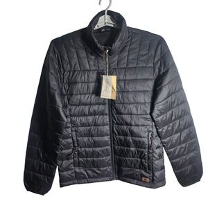 ZeroXposur Packable Puffer Jacket Women's Small Black Lightweight Full‎ Zip